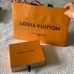 Louis Vuitton shopping bag and box